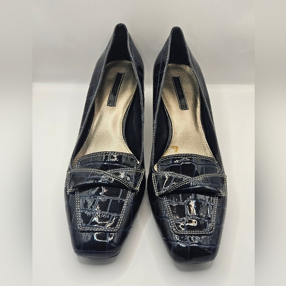 EUC Bandolino Size 9 Blue Alligator Heels - Picture 2 of 6